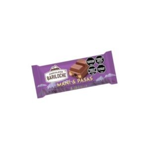 Tableta chocolate bariloche 30g mani y pasas