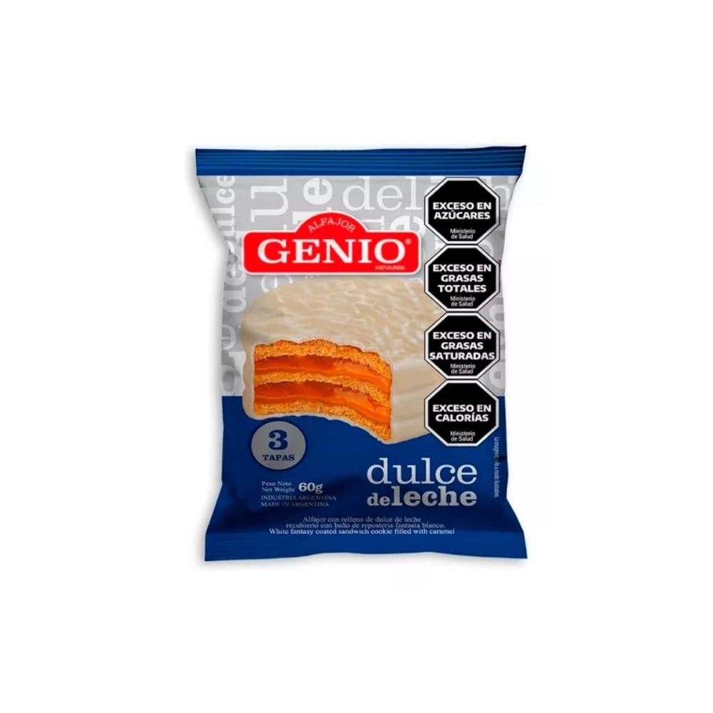 Alfajor Genio Blanco 60g (x24)