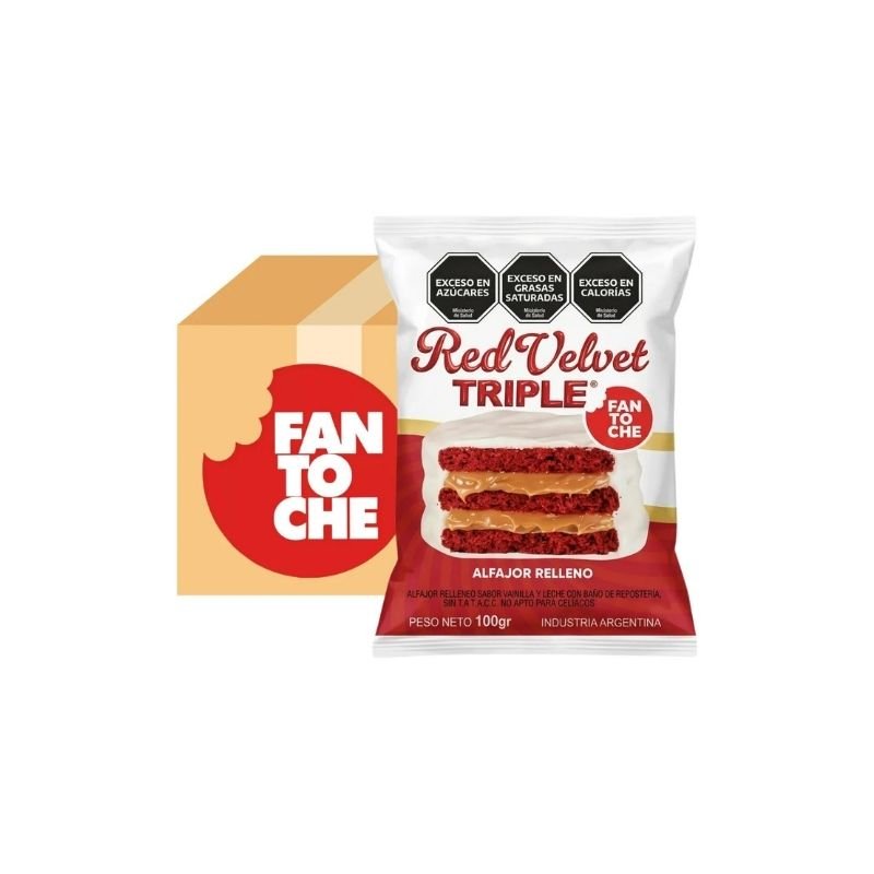Alfajor Fantoche REd Velvet (x12) - Imagen 2
